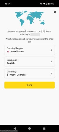 Change langugae amazon mobile setting country