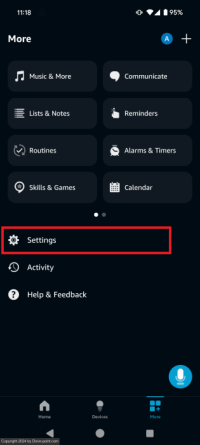 Change langugae amazon alexa app settings