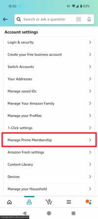 Cancel amazon prime mobile manage membership