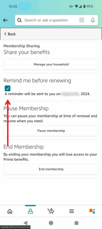 Cancel amazon prime mobile enable reminder