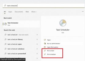 Ways to open windows task scheduler pin