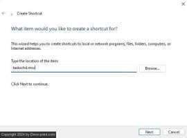 Way to open windows task scheduler shortcut