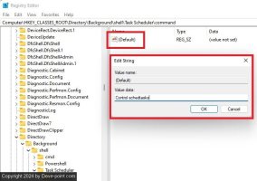  open windows task scheduler context command value