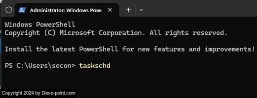 Way to open windows task scheduler powershell