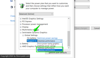 Switchable dynamic graphics