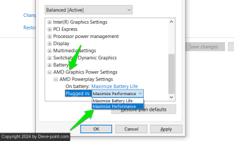 Dedicated graphics settings