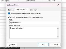 N google sheets and excel excel validation message