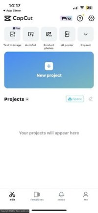 Capcut new project