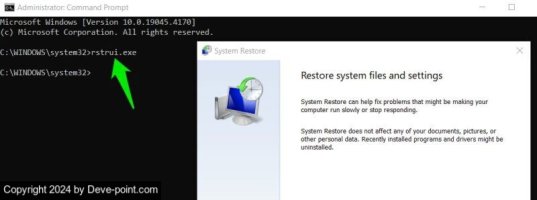 Open system restore from command prompt 800x298