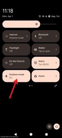 Droid push notifications not working airplane mode