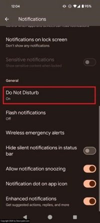 Android push notifications not working dnd