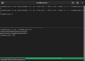 App ontrack linux 01 generate two random passwords