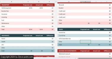  round with excel templates personalbudget 800x424