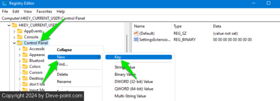 Registry new key 800x290